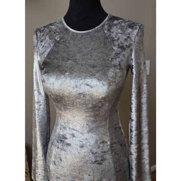 Petersyn Silver Metallic Dress Sz XS‎ - Picture 1 of 11